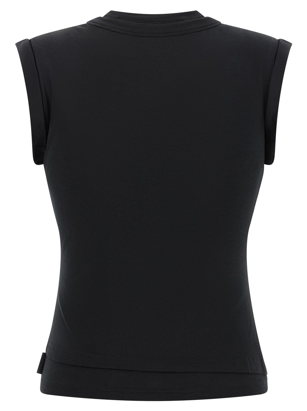 Alexander Wang Black Cotton Sleeveles T-Shirt