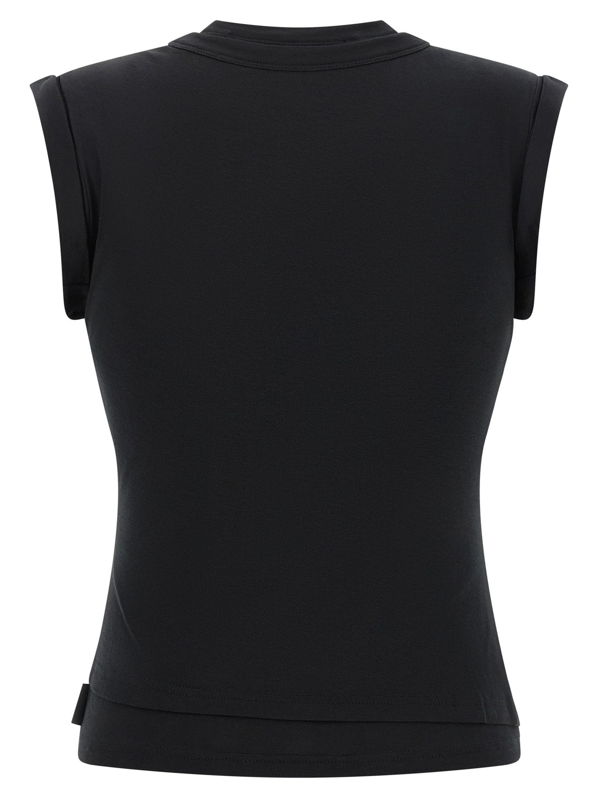 Alexander Wang Black Cotton Sleeveles T-Shirt