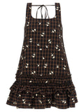 Ganni Brown Organic Cotton Short Dress