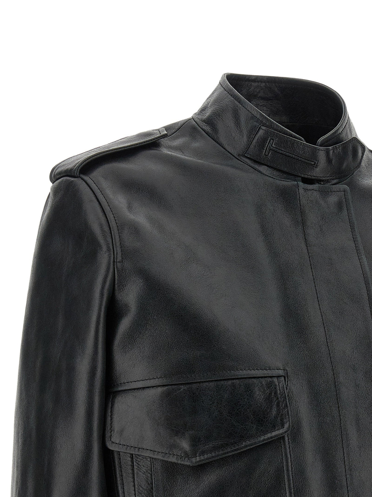 Tom Ford Black Lamb Leather Leather Jacket