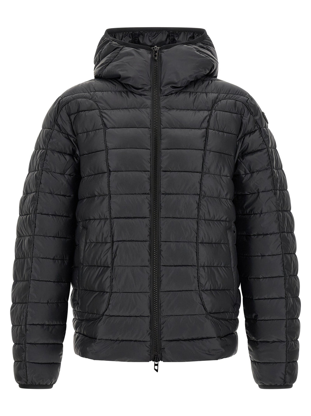 Diesel Black Polyester Full-Length Jacket