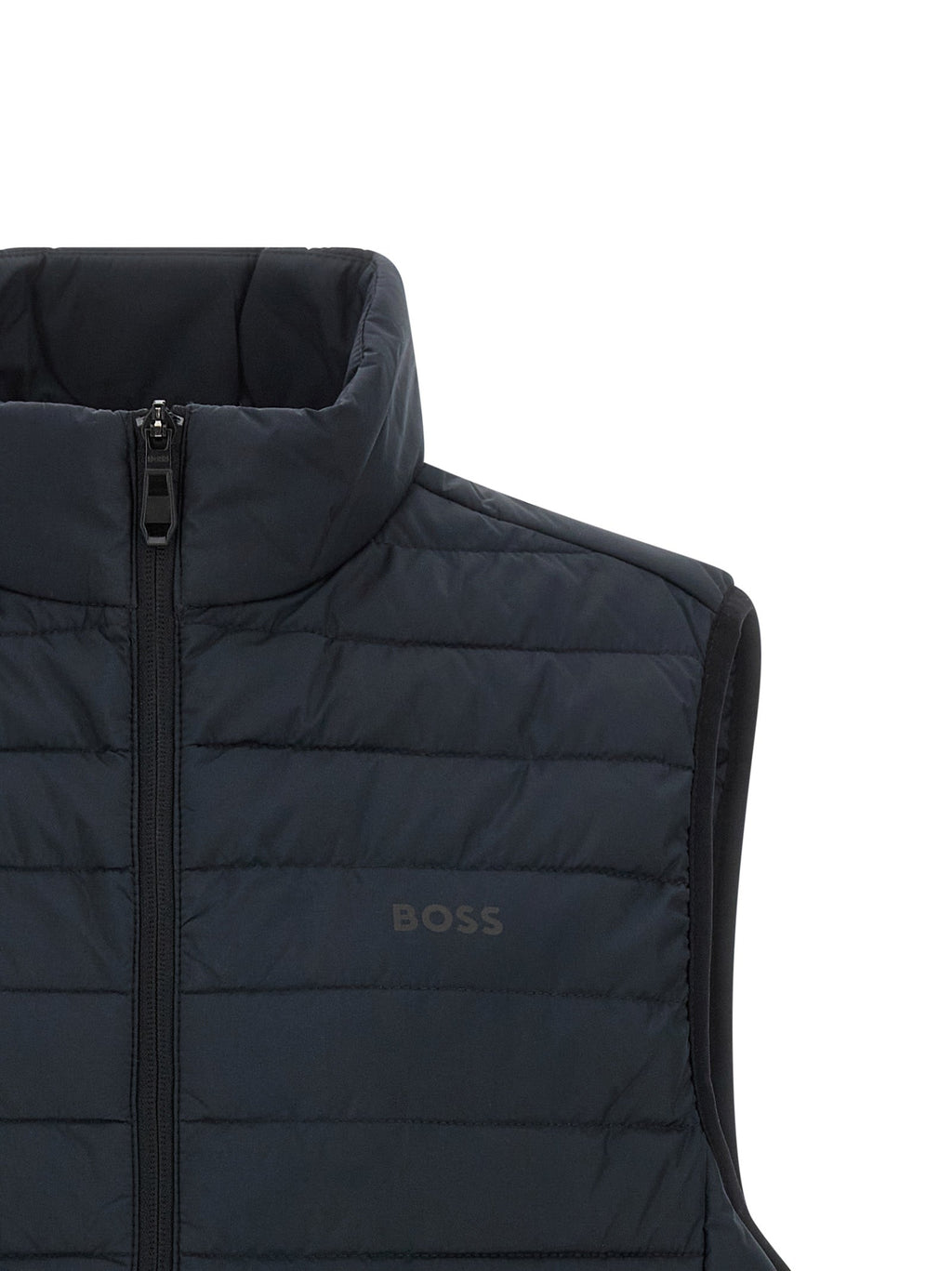 Hugo Boss Blue Polyester Sleeveless Jacket