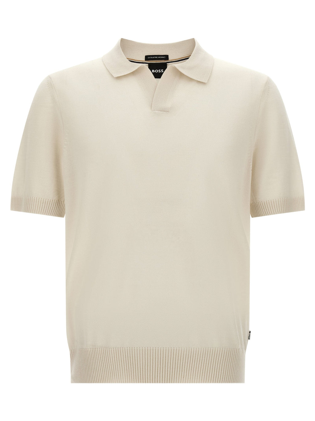 Hugo Boss White Virgin Wool Polo Shirt
