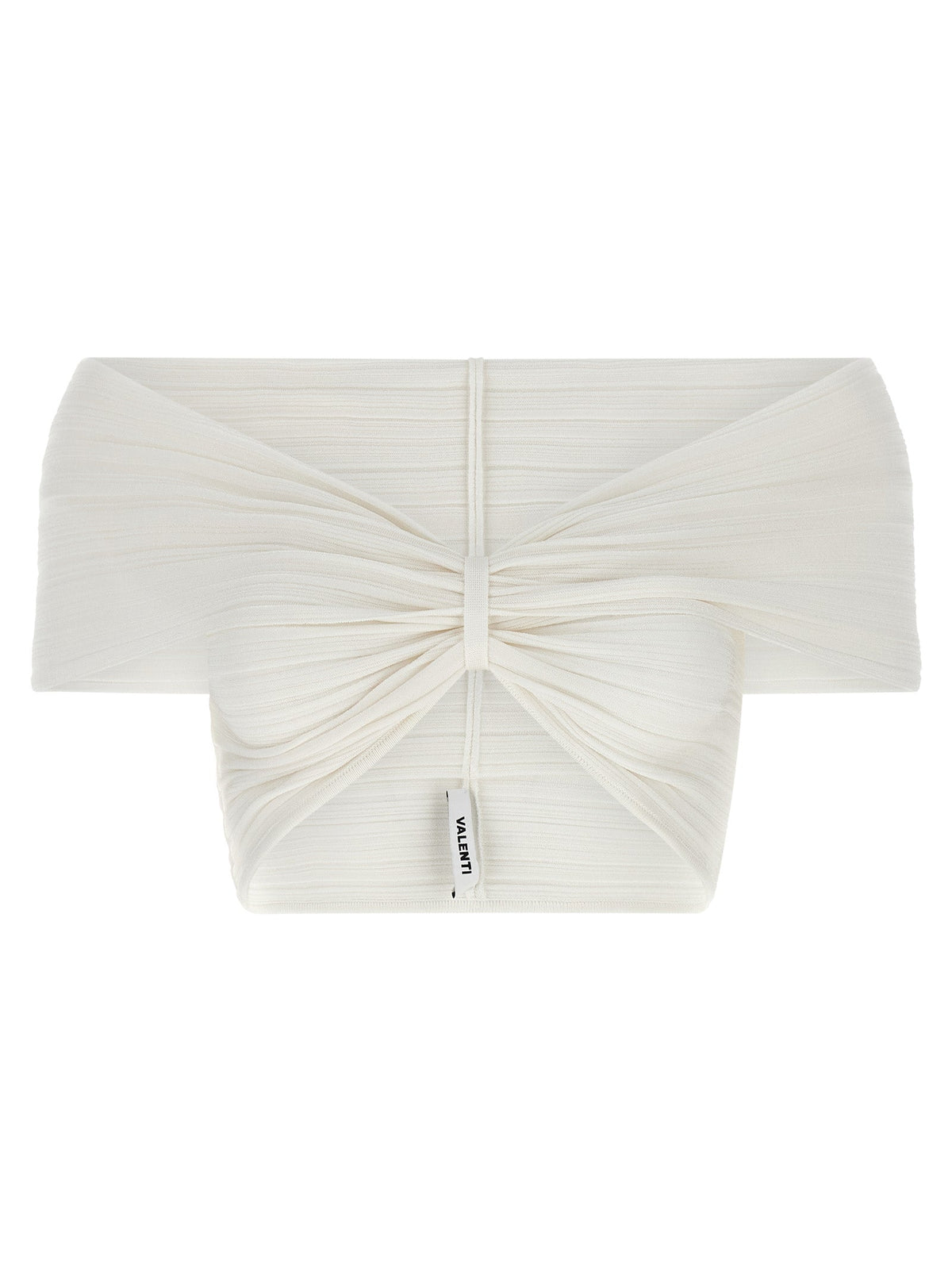 ANTONINO VALENTI White Viscose Sleeveles T-Shirt