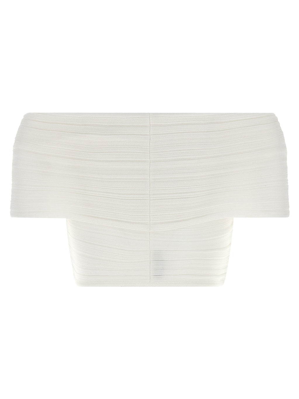 ANTONINO VALENTI White Viscose Sleeveles T-Shirt