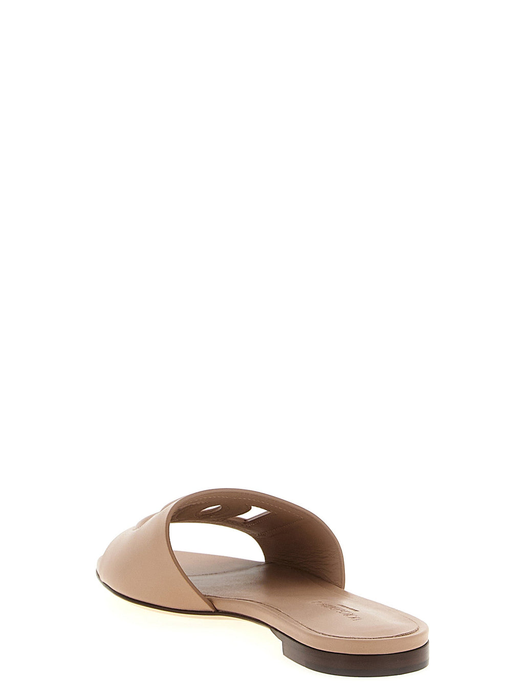 Dolce & Gabbana Beige Calfskin Slides