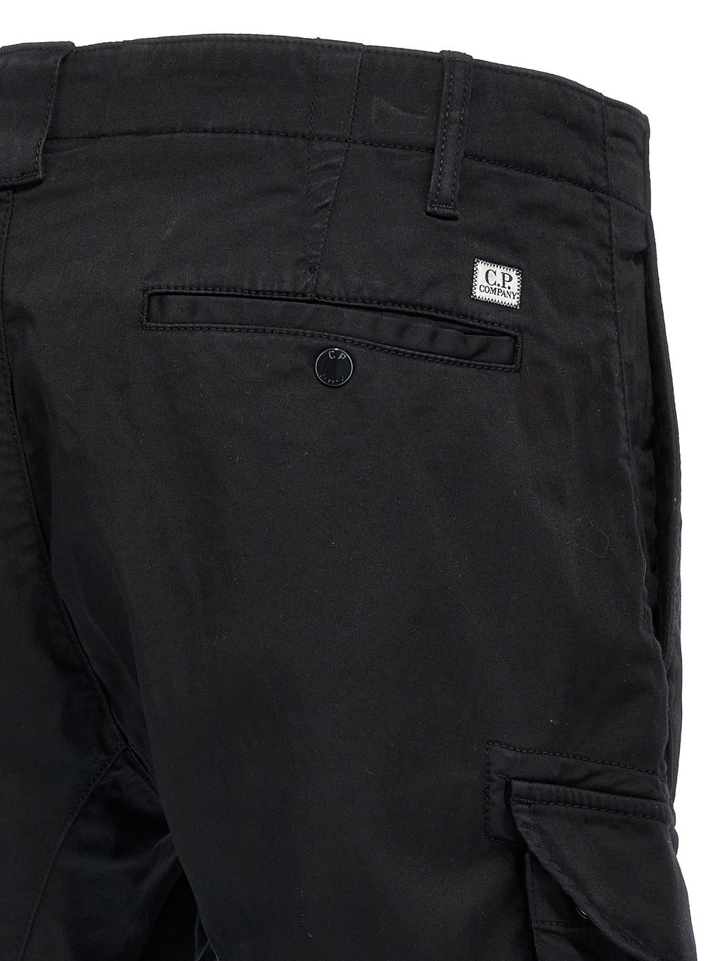 C.P. Company Black Cotton Cargo Pants