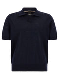 Hugo Boss Blue Virgin Wool Polo Shirt