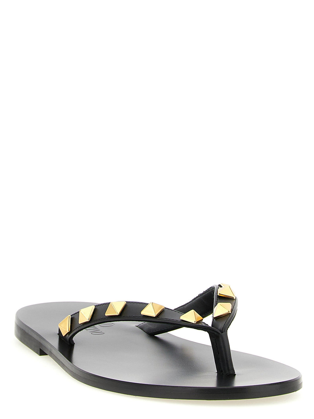 Valentino Garavani Black Calfskin Slides