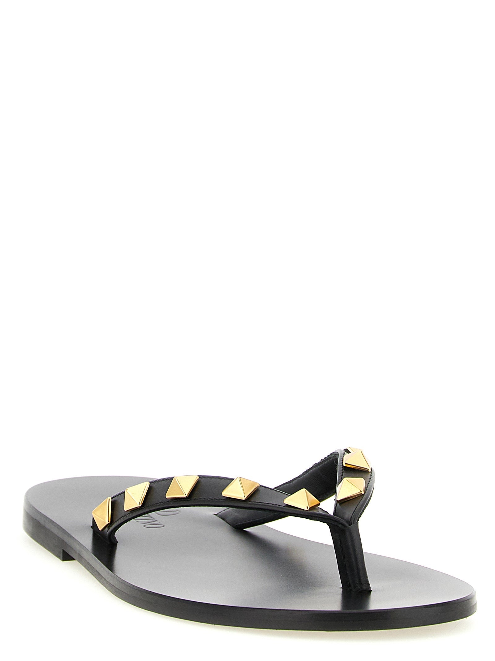 Valentino Garavani Black Calfskin Slides
