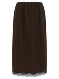 Twinset Brown Marabou Midi Skirt