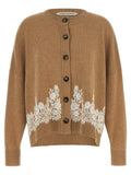 Alberta Ferretti Brown Cashmere Cardigan