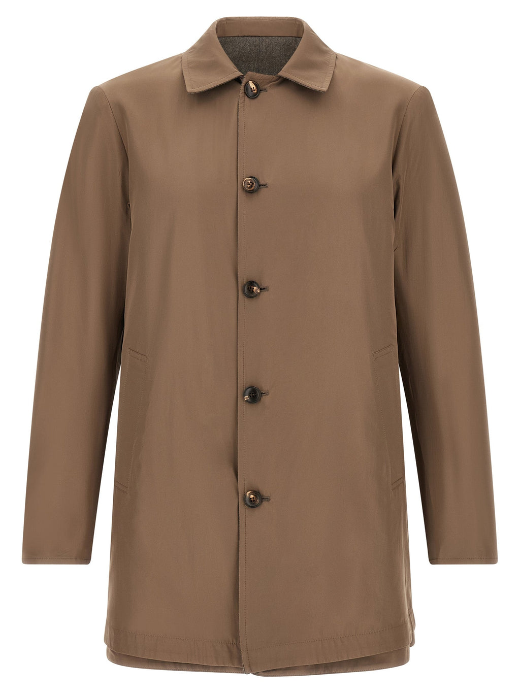Pal Zileri Brown Wool Coat