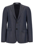 Pal Zileri Blue Viscose Blazer