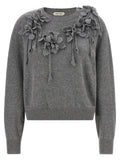 Alberta Ferretti Gray Virgin Wool Cardigan
