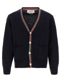 Thom Browne Blue Wool Cardigan