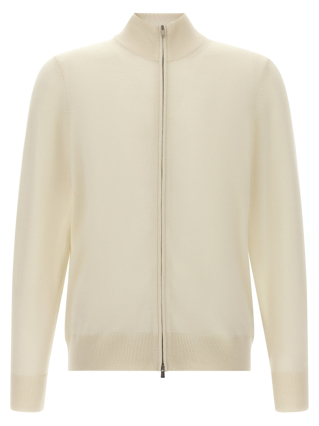 Hugo Boss White Virgin Wool Cardigan