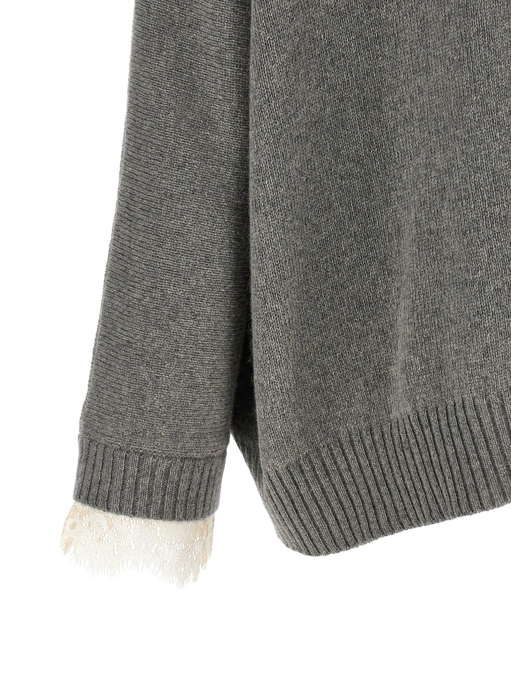 Alberta Ferretti Gray Cashmere Cardigan