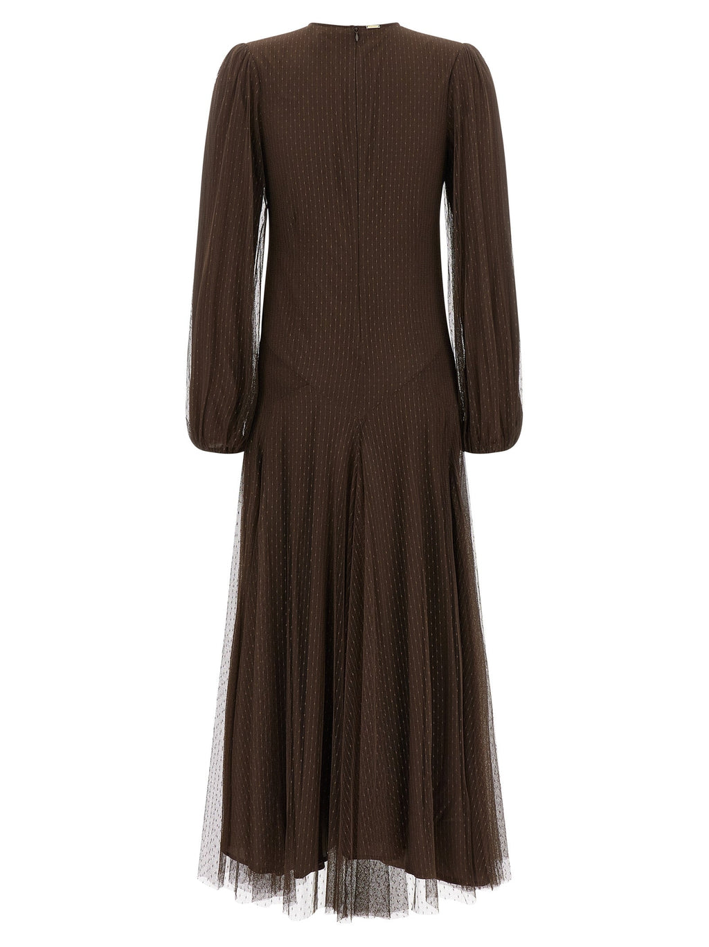 Twinset Brown Polyester Long Dress