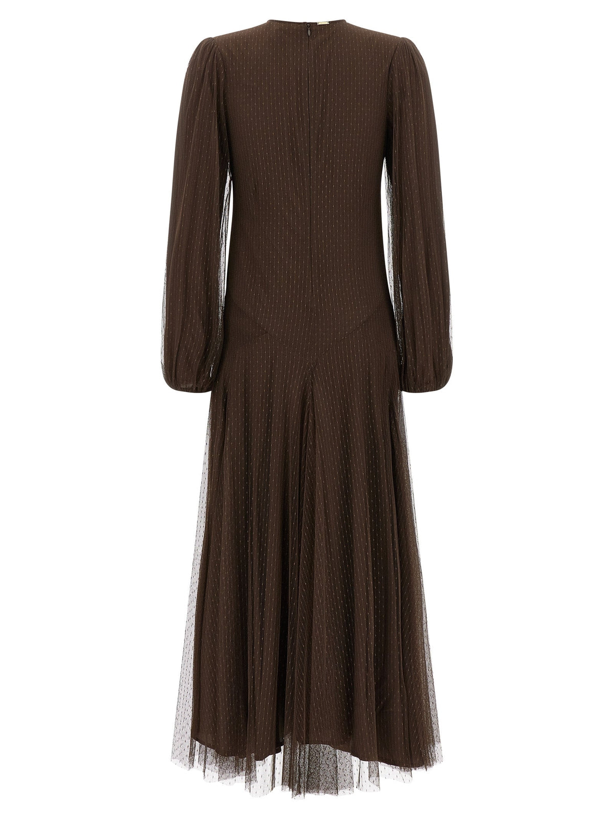 Twinset Brown Polyester Long Dress