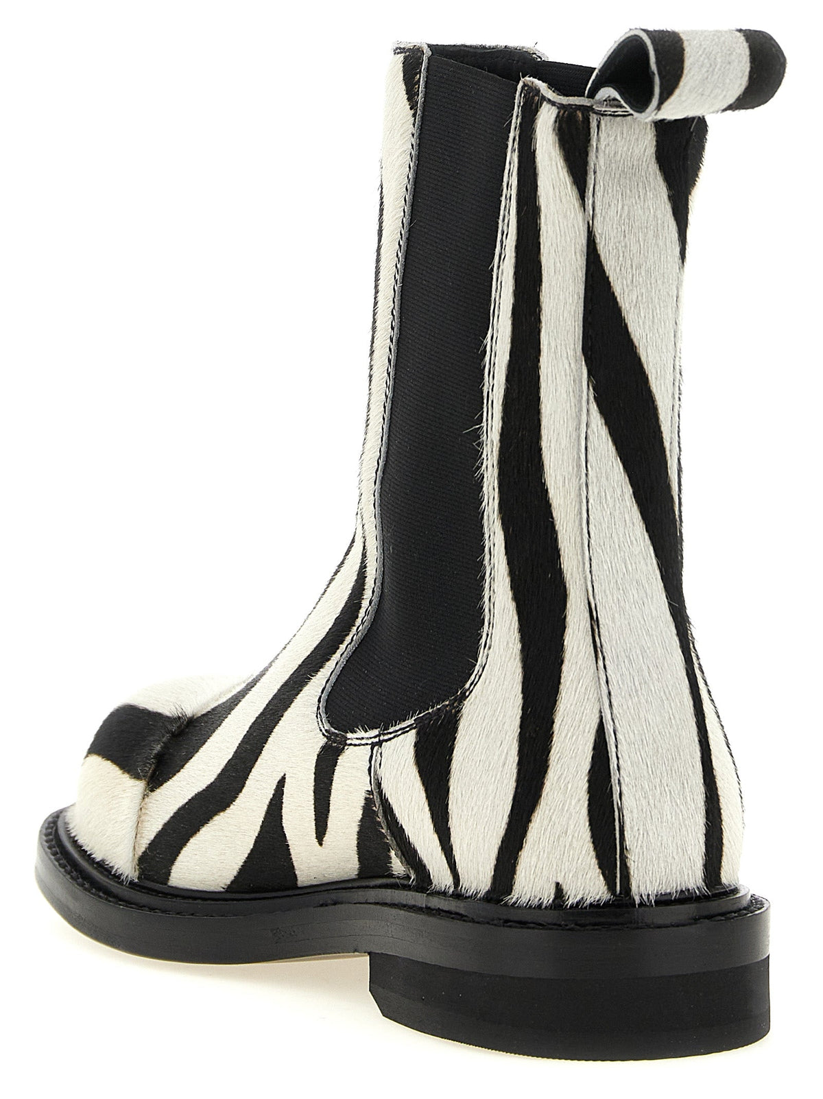 Moschino Bicolor Calfskin Ankle Boots