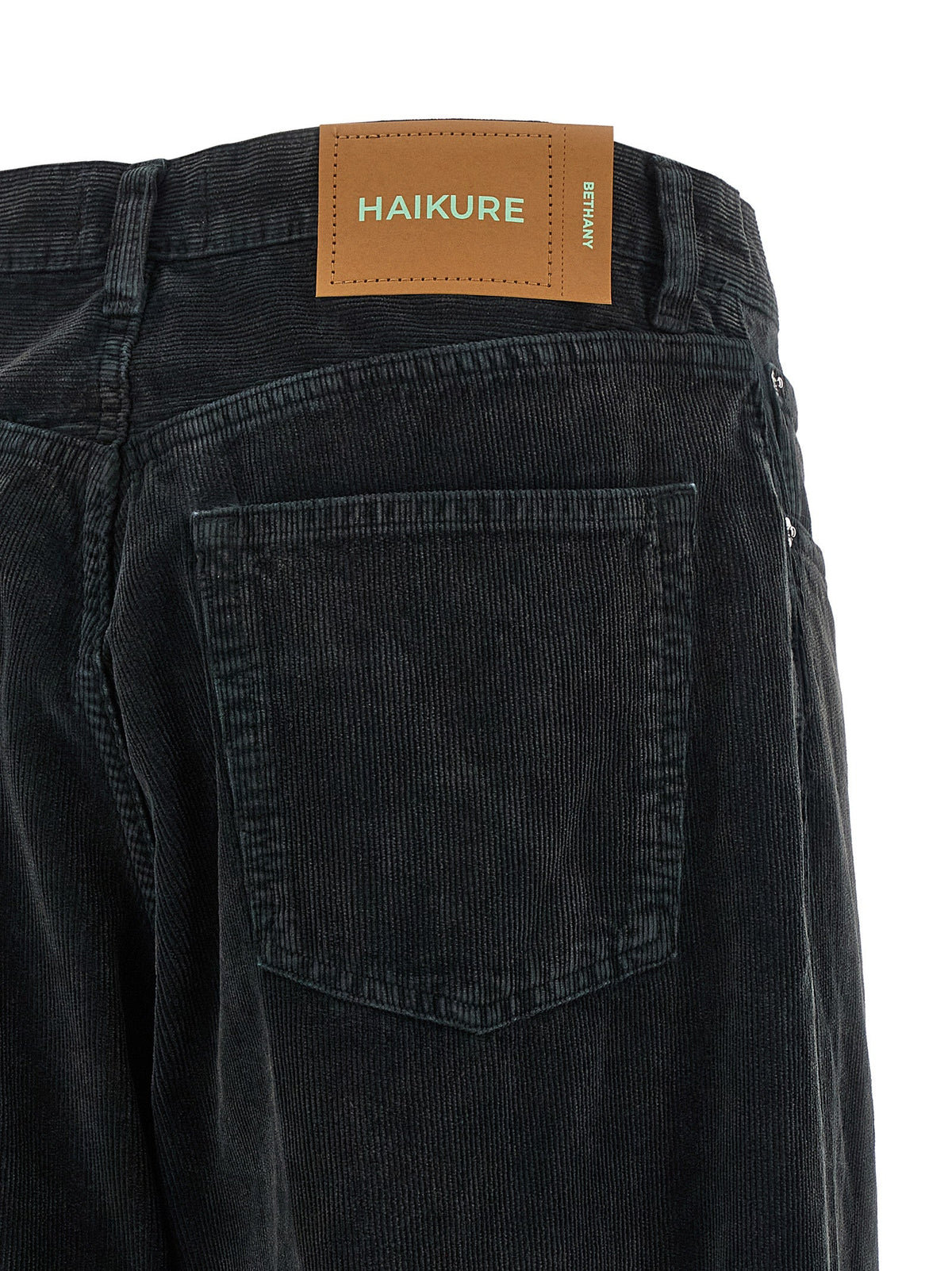 Haikure Black Cotton Flared Jeans