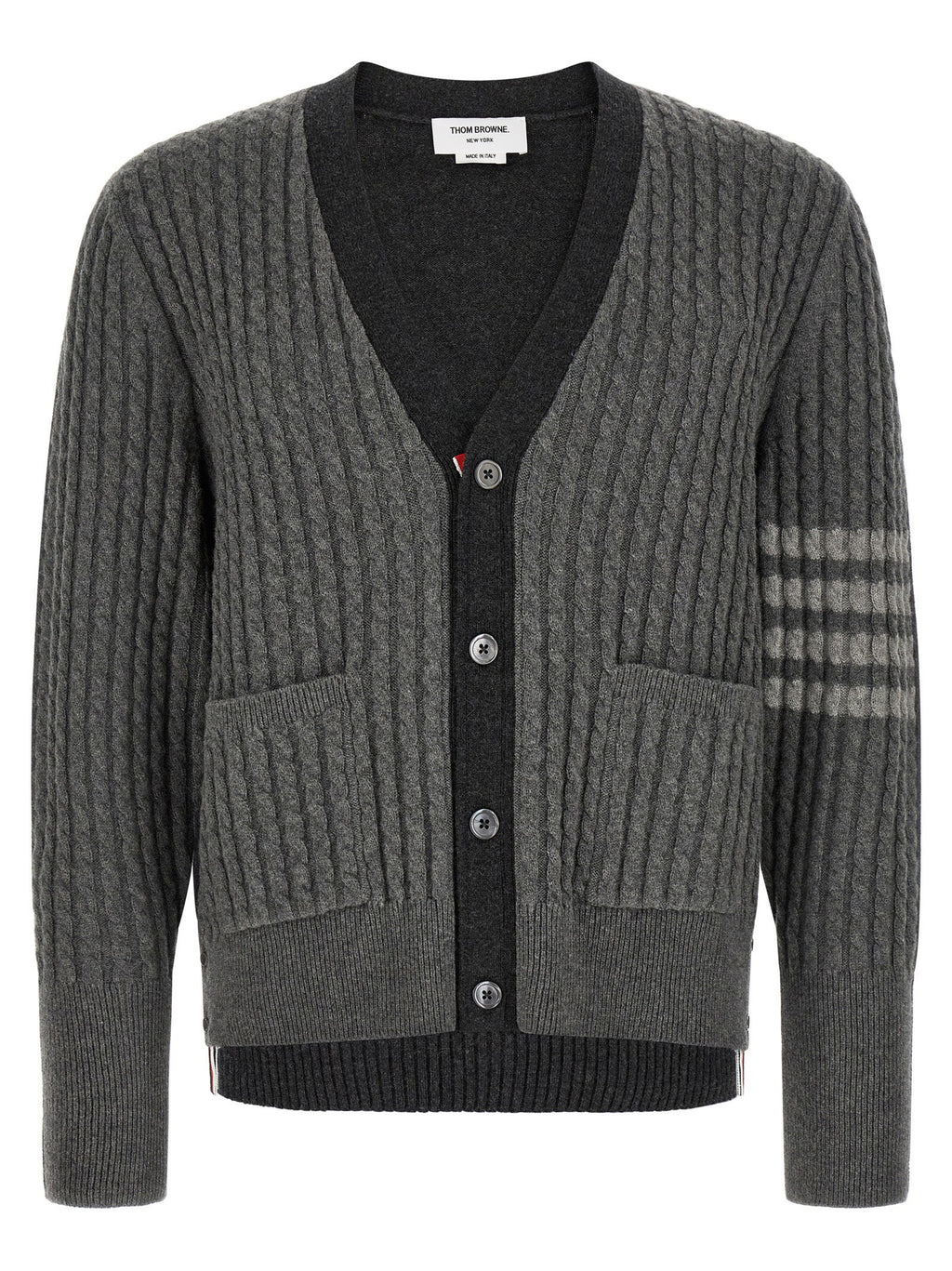 Thom Browne Gray Virgin Wool Cardigan