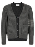 Thom Browne Gray Virgin Wool Cardigan