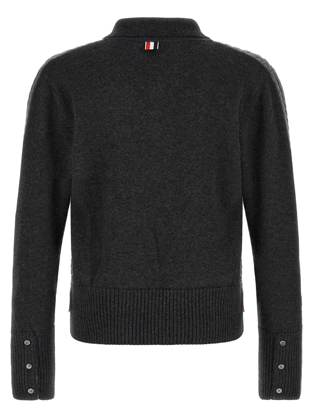Thom Browne Gray Virgin Wool Polo Shirt