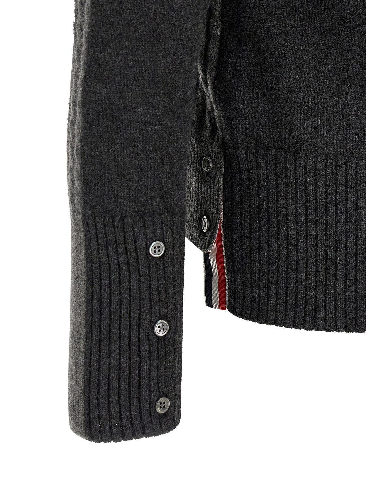 Thom Browne Gray Virgin Wool Polo Shirt