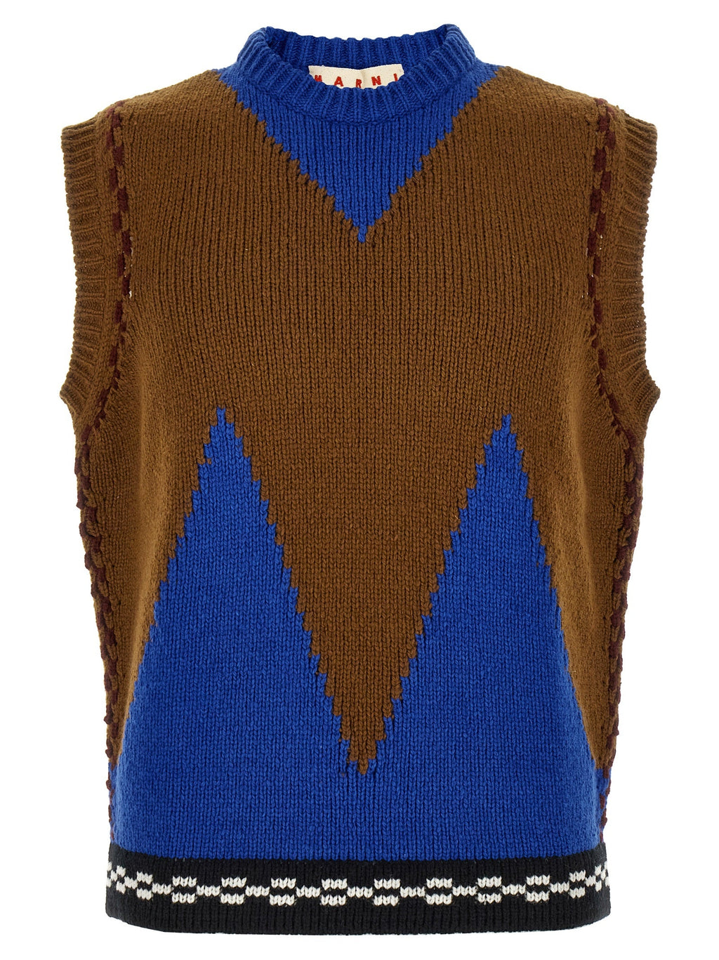 Marni Multicolor Wool Sleeveles Sweater