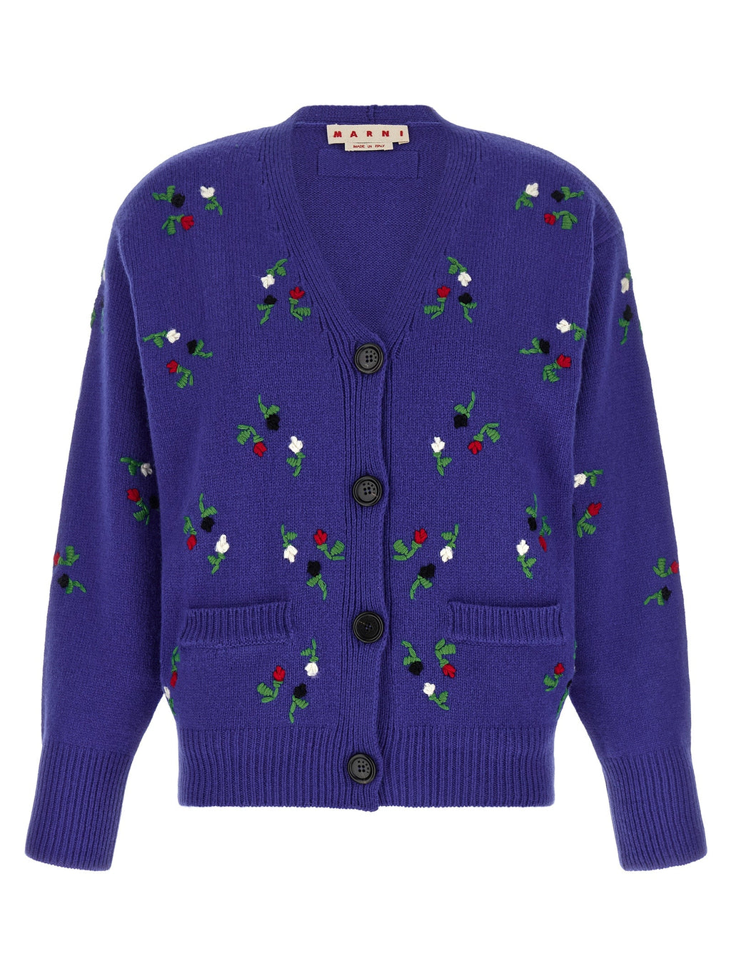 Marni Blue Virgin Wool Cardigan