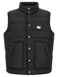 Dolce & Gabbana Black Polyester Sleeveless Jacket