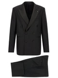 Tagliatore Black Virgin Wool Two-Piece Suit