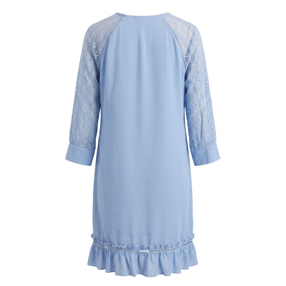 Blue Polyester Women Dress