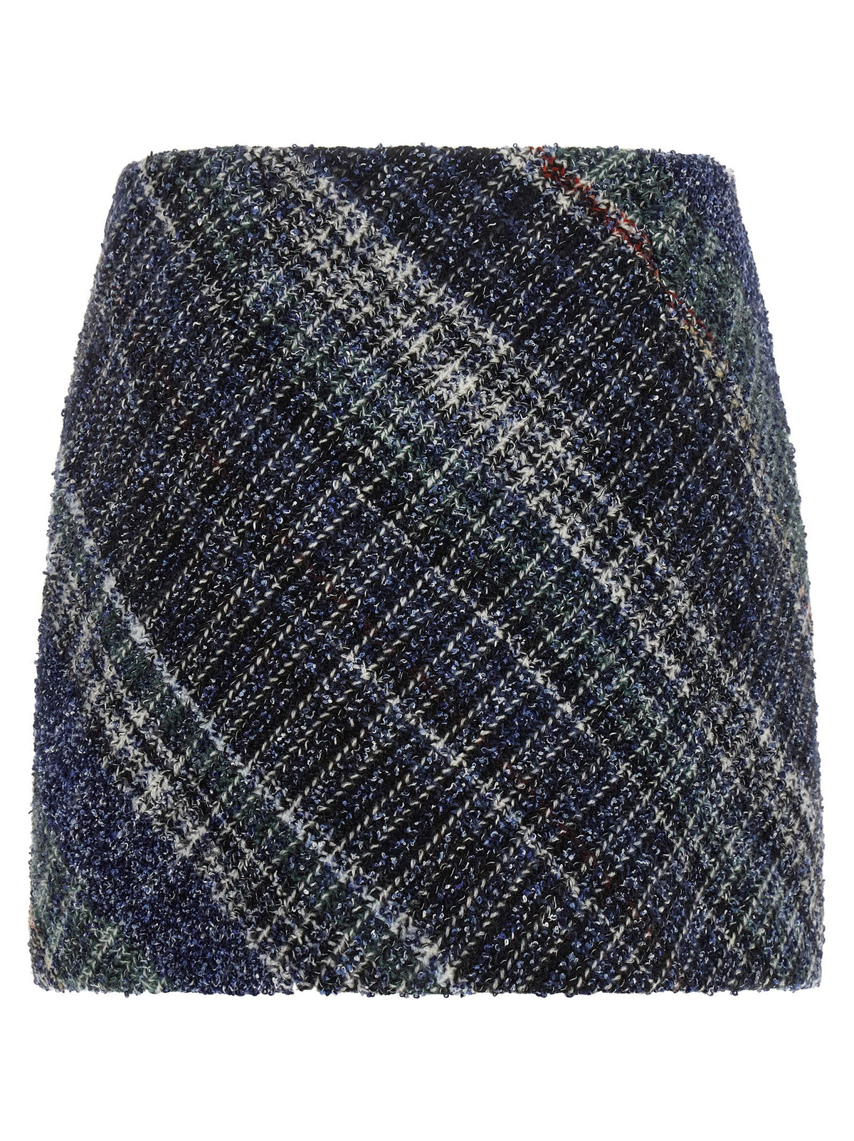 Missoni Blue Wool Long Skirt