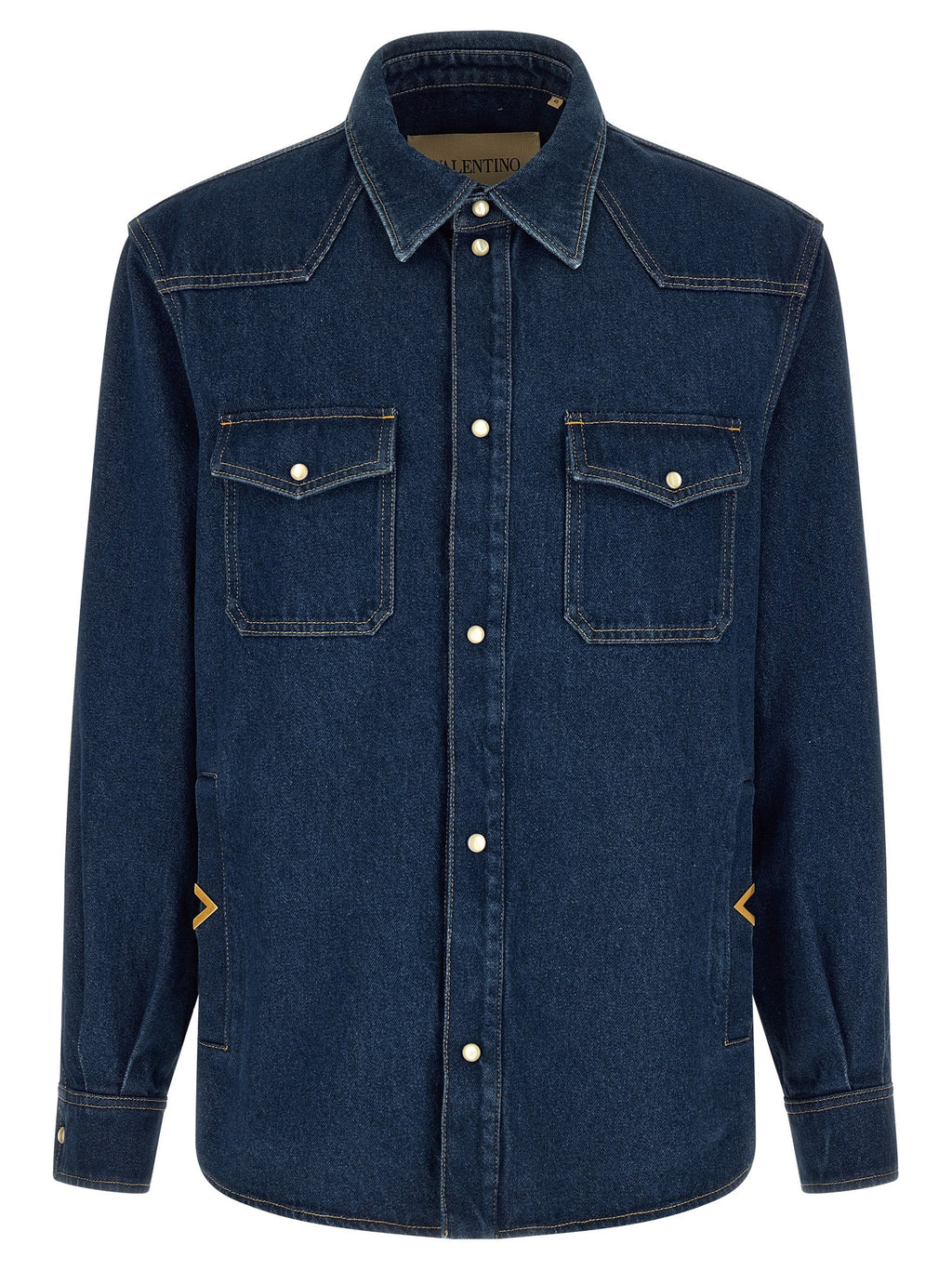 Valentino Garavani Blue Cotton Blouse