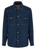 Valentino Garavani Blue Cotton Blouse