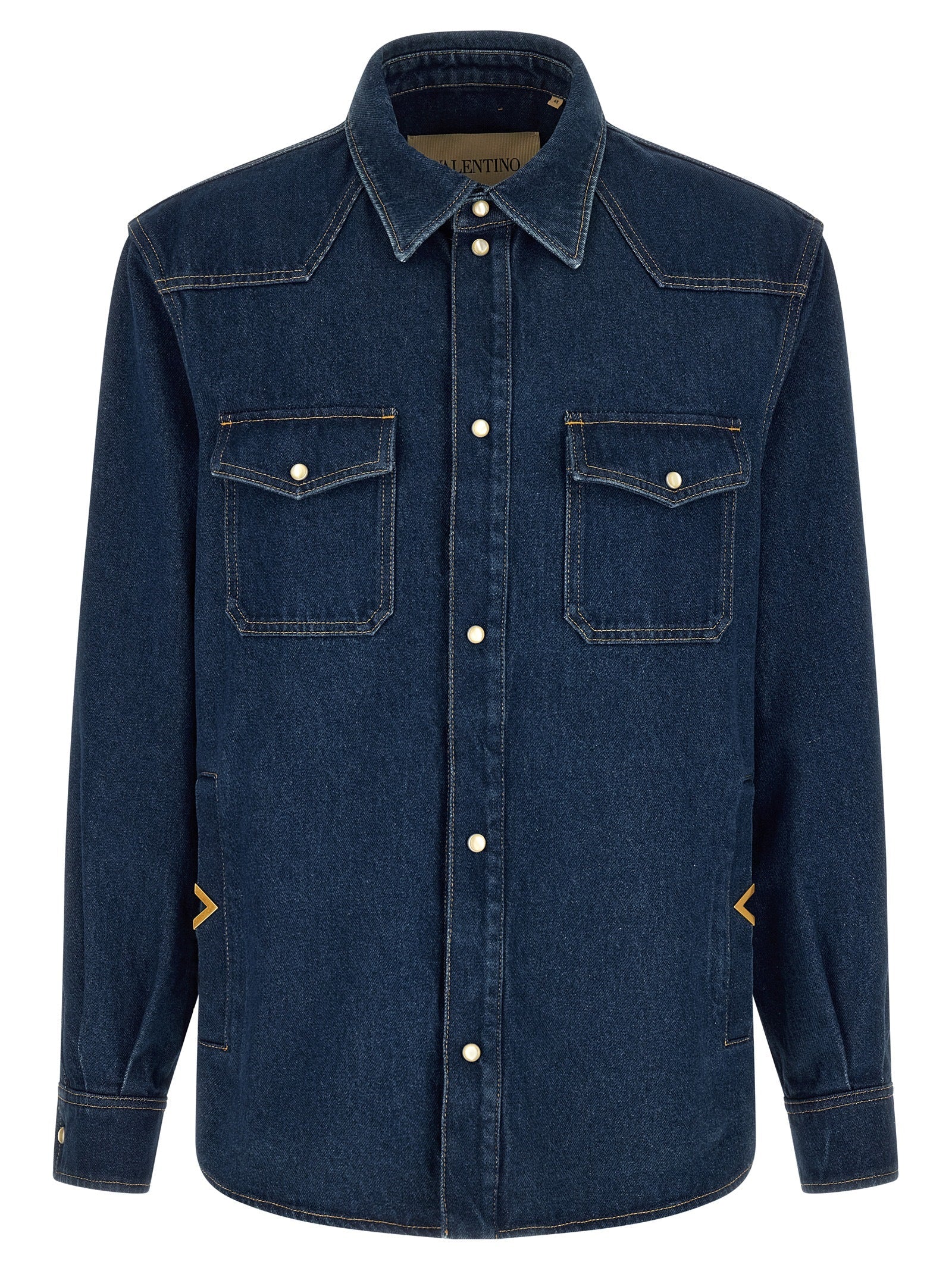 Valentino Garavani Blue Cotton Blouse