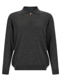 Kiton Gray Wool Polo Shirt