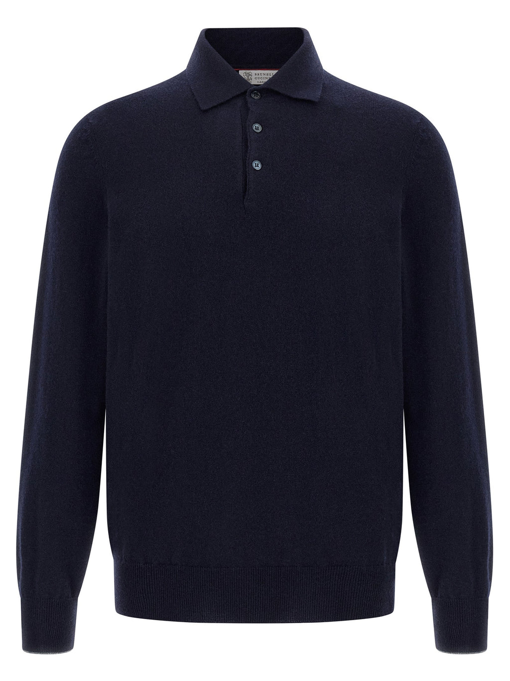 Brunello Cucinelli Blue Cashmere Polo Shirt