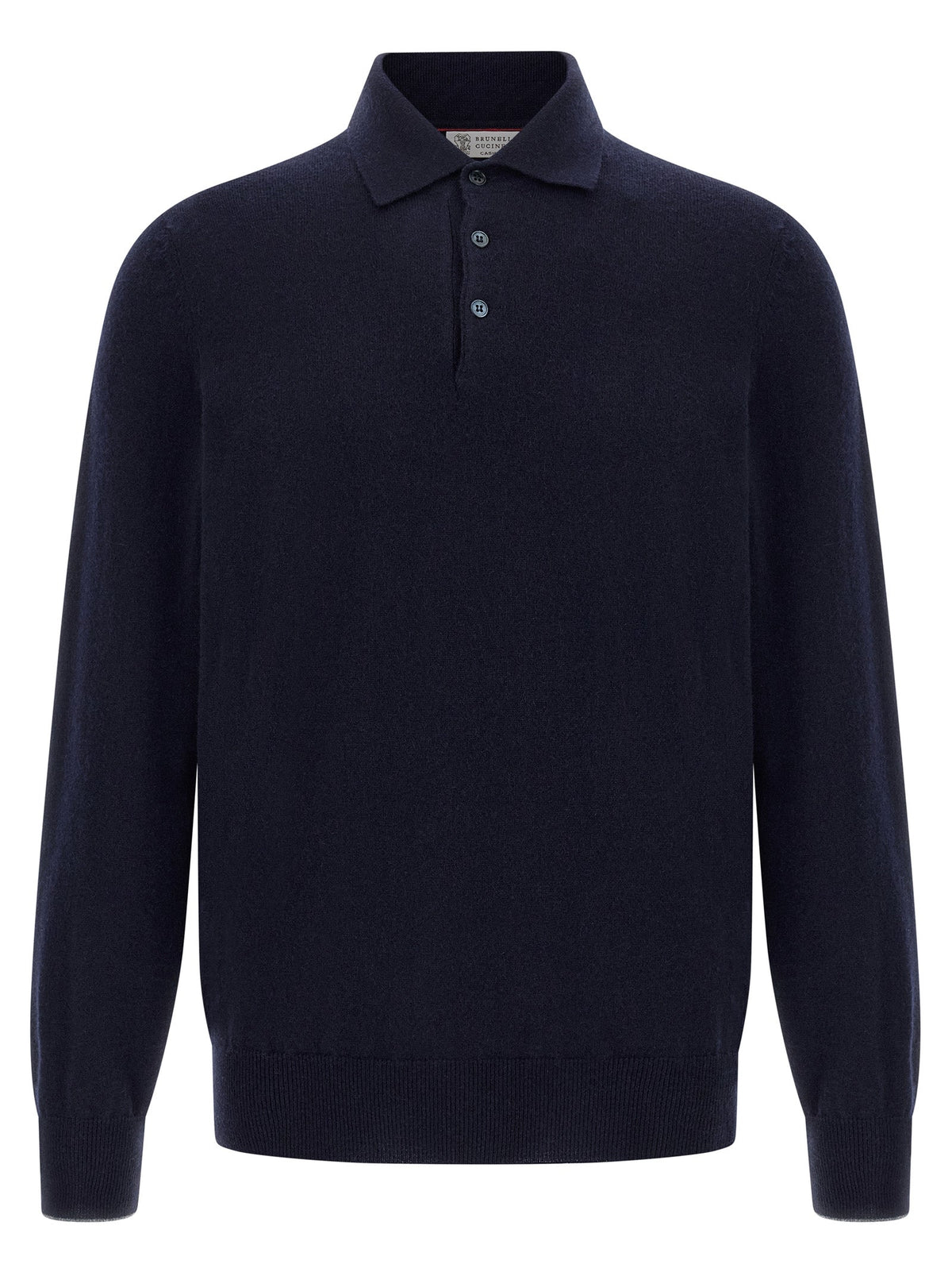 Brunello Cucinelli Blue Cashmere Polo Shirt