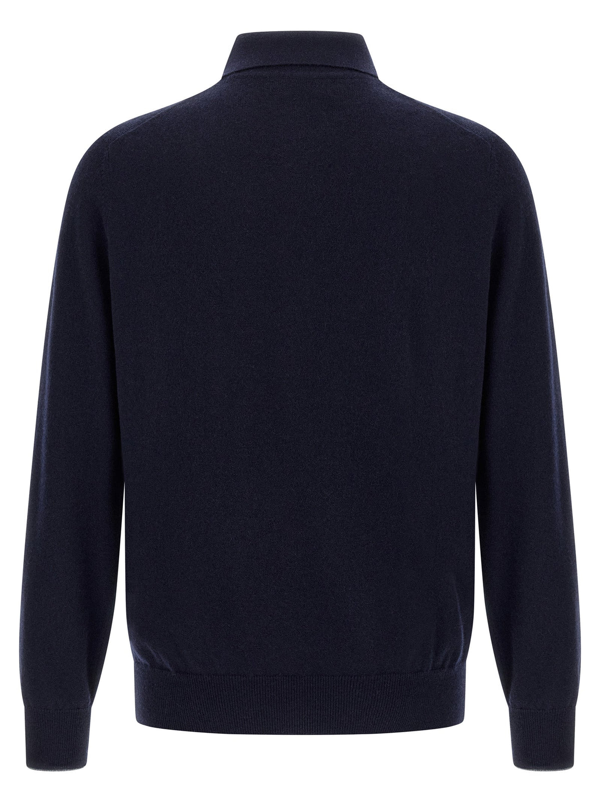 Brunello Cucinelli Blue Cashmere Polo Shirt