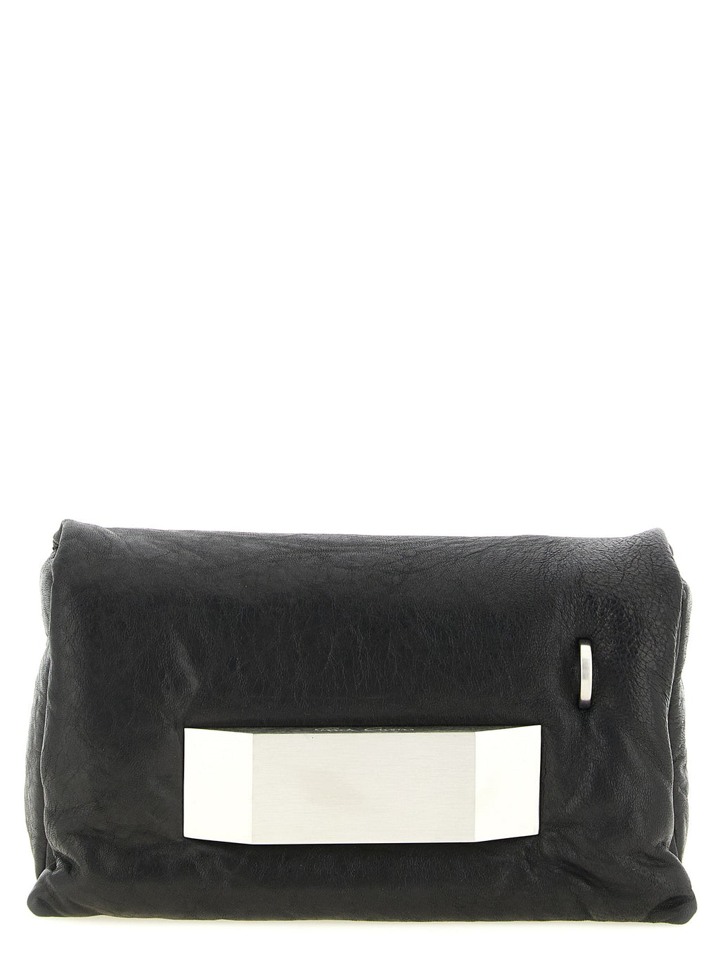 Rick Owens Black Lamb Leather Clutch Bag