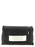 Rick Owens Black Lamb Leather Clutch Bag