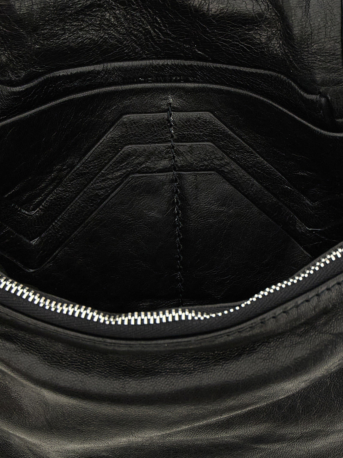 Rick Owens Black Lamb Leather Clutch Bag