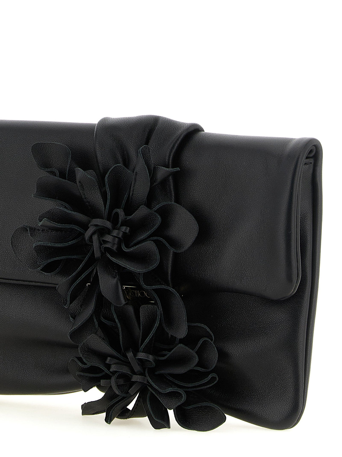 Jimmy Choo Black Lamb Leather Clutch Bag