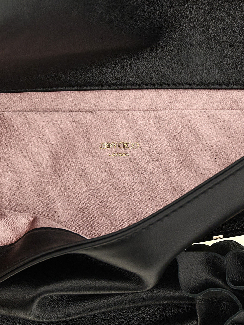 Jimmy Choo Black Lamb Leather Clutch Bag
