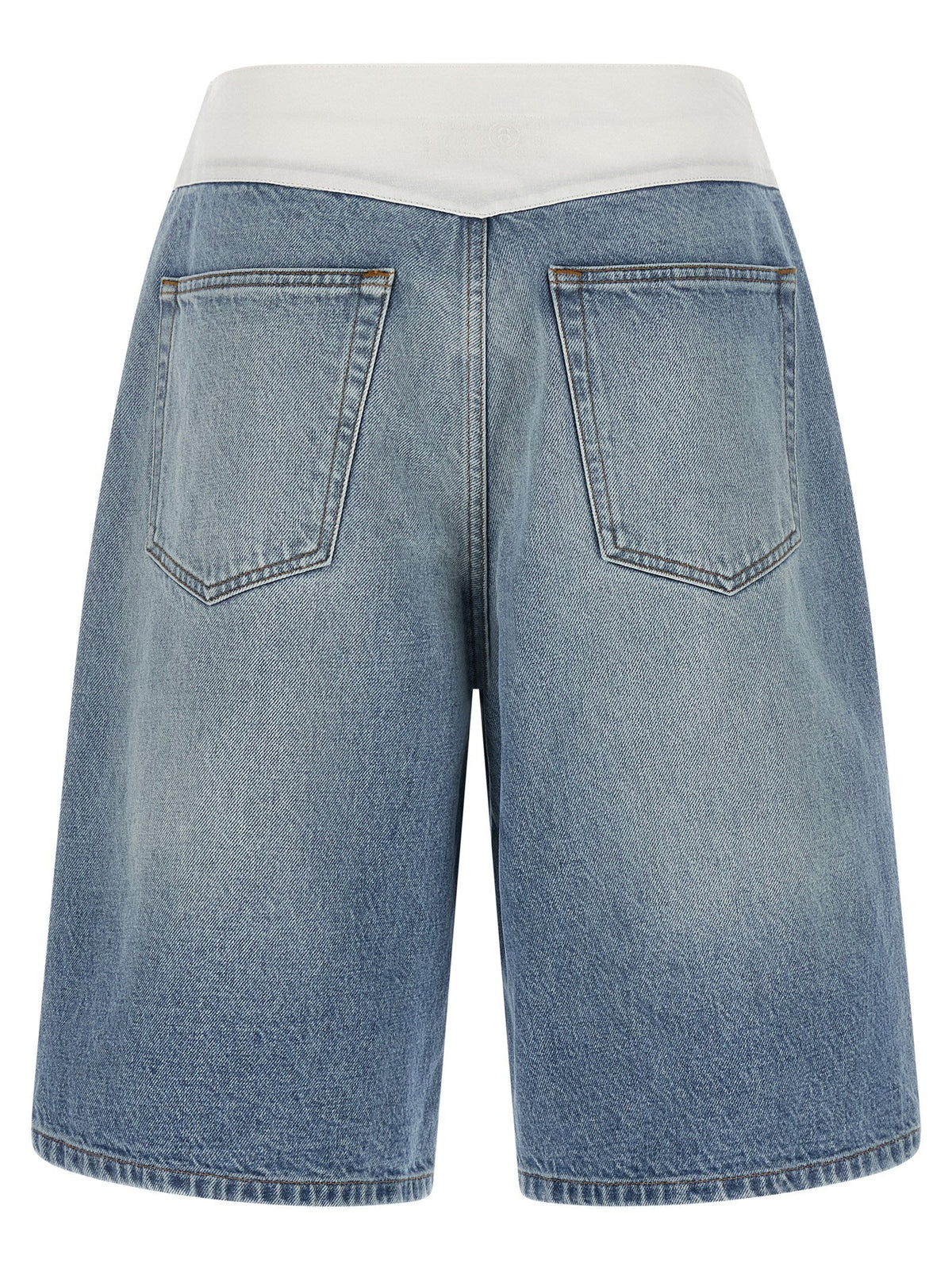 MM6 Maison Margiela Blue Cotton Bermuda Shorts