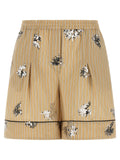 LE TWINS Beige Cotton Bermuda Shorts